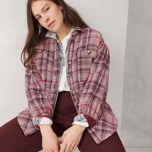 ANTHROPOLOGIE Hudson Plaid Shirt Jacket